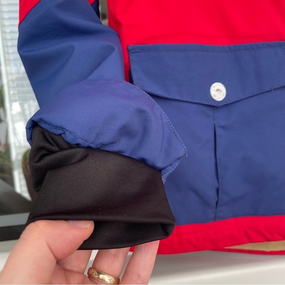CLWR COLOURWEAR Youth 12-14 Winter Jacket Red Navy Colorblock Waterproof - Picture 4 of 16